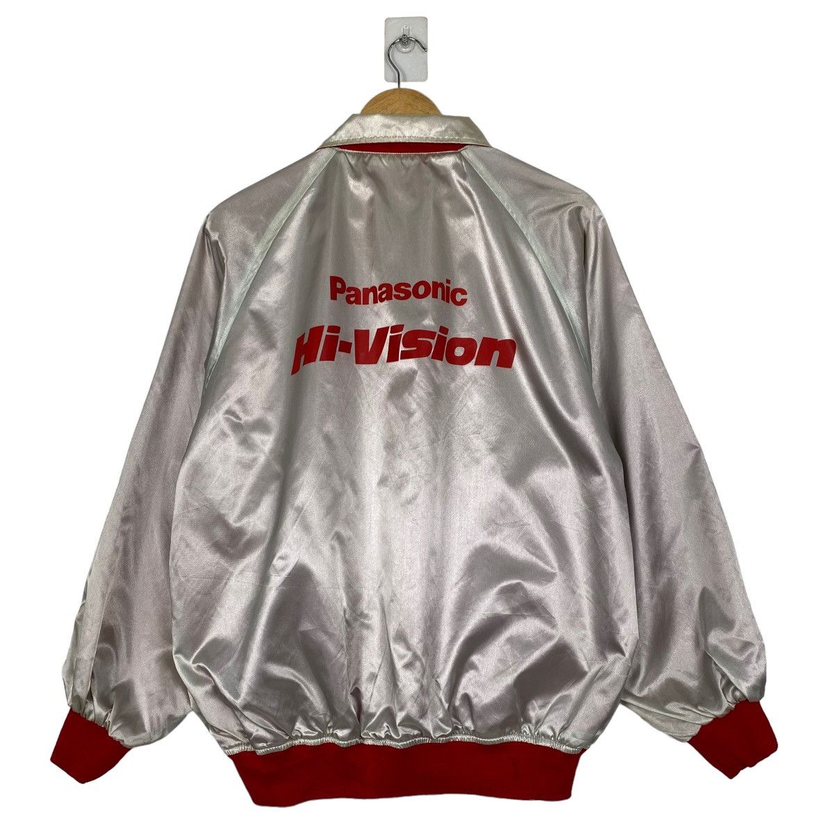 Japanese Brand Vintage Panasonic Hi-Vision Big Logo Button Varsity Jacket Size US XL / EU 56 / 4 - 1 Thumbnail