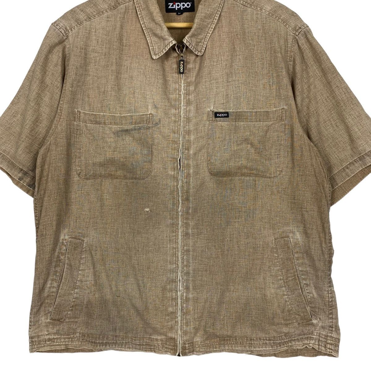 Japanese Brand Vintage 90s Zippo Shortsleeve Zipper Jacket Size US XL / EU 56 / 4 - 4 Thumbnail