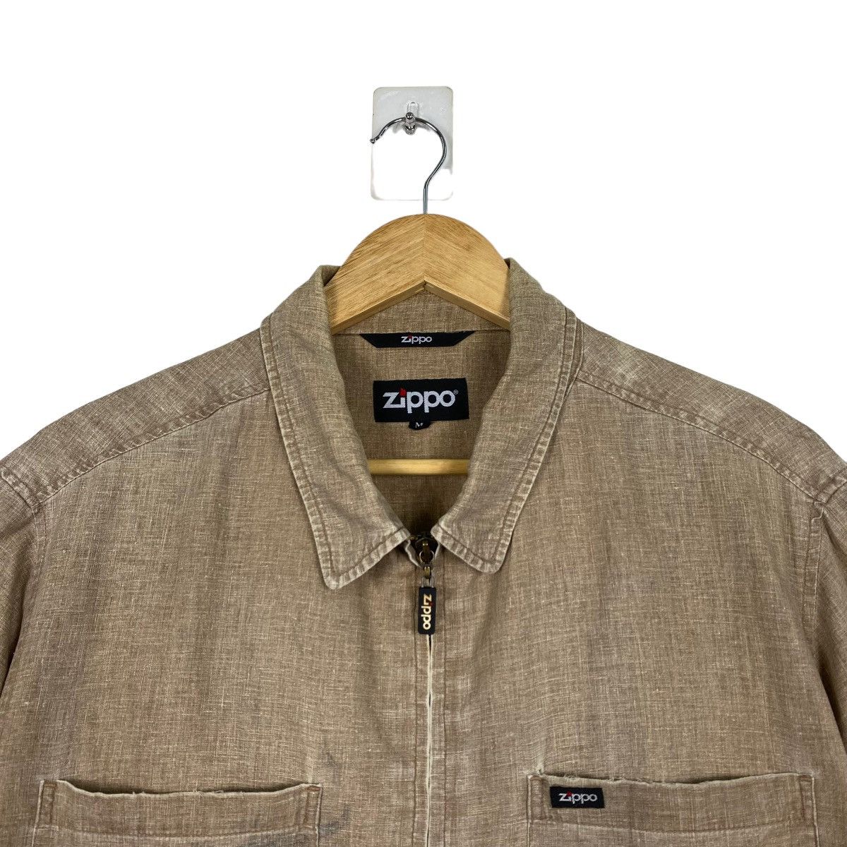 Japanese Brand Vintage 90s Zippo Shortsleeve Zipper Jacket Size US XL / EU 56 / 4 - 5 Thumbnail