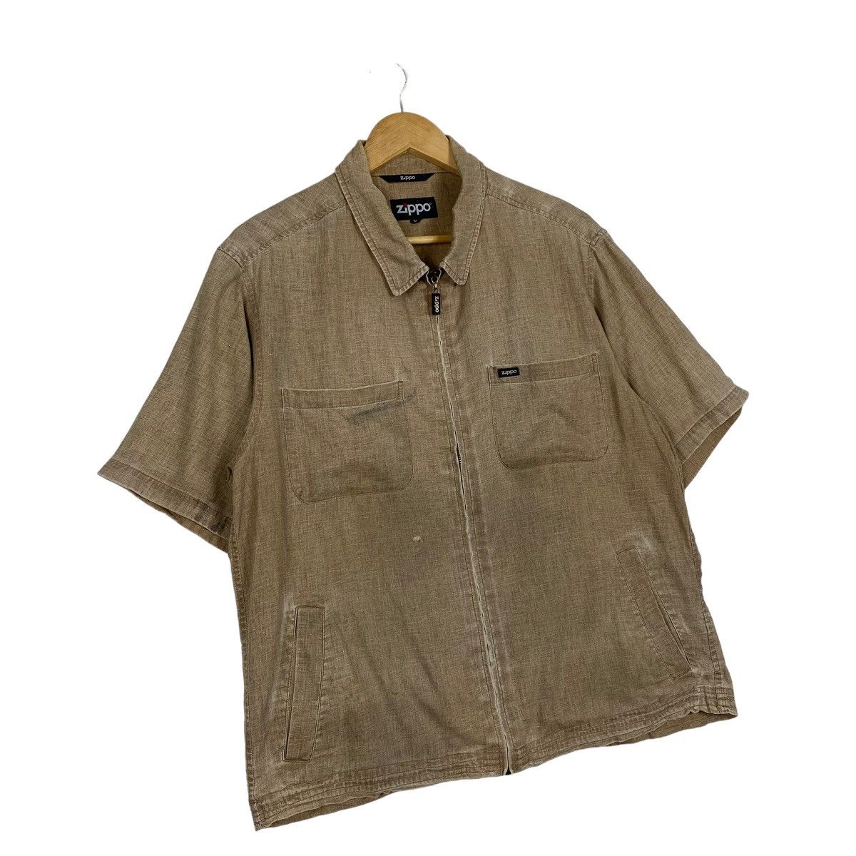 Japanese Brand Vintage 90s Zippo Shortsleeve Zipper Jacket Size US XL / EU 56 / 4 - 3 Thumbnail