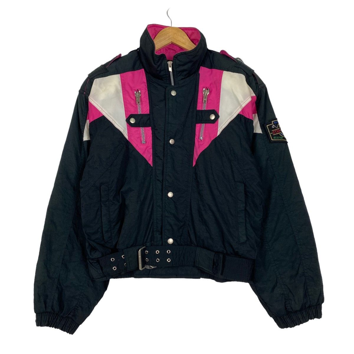 Japanese Brand Vintage 90’s Star Points Multicolour Ski Jacket Size US M / EU 48-50 / 2 - 2 Thumbnail