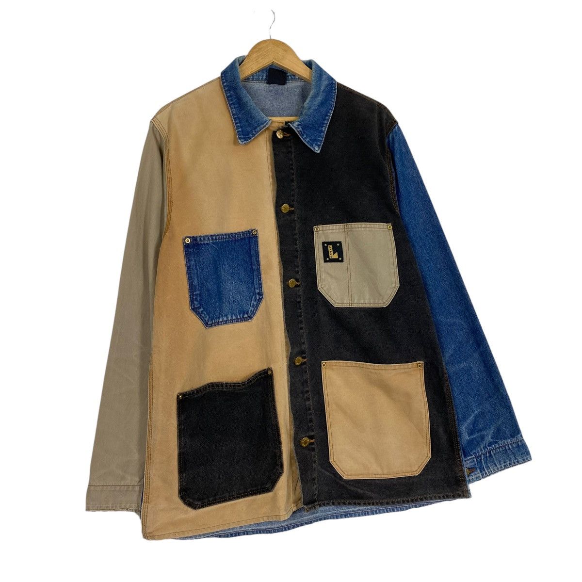 Japanese Brand Vintage 90s Lapco Work Wear Chore Denim Jacket Size US M / EU 48-50 / 2 - 3 Thumbnail