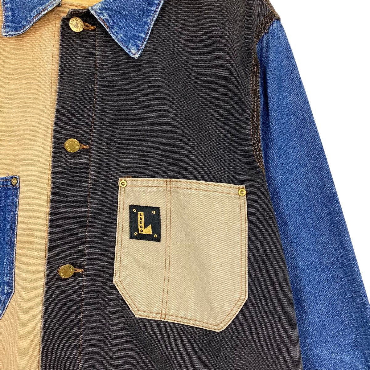 Japanese Brand Vintage 90s Lapco Work Wear Chore Denim Jacket Size US M / EU 48-50 / 2 - 6 Thumbnail