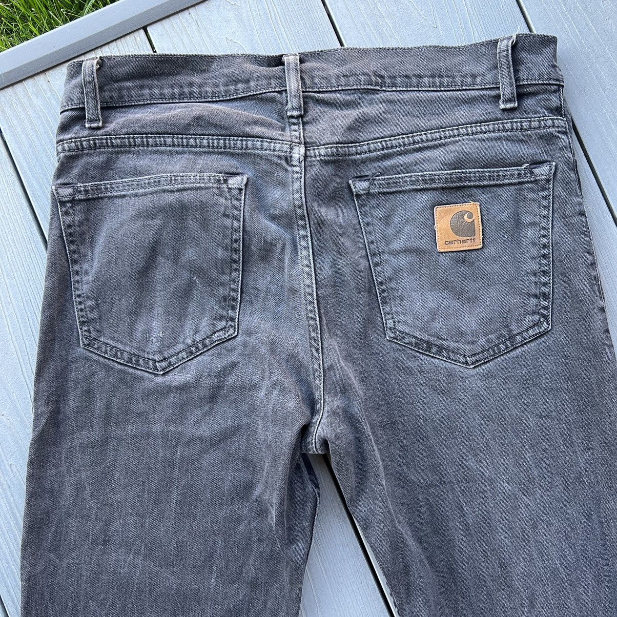 Carhartt × Vintage Carhartt WIP Sonic Pant Grey Washed Jeans 33x32 Size US 33 - 6 Thumbnail