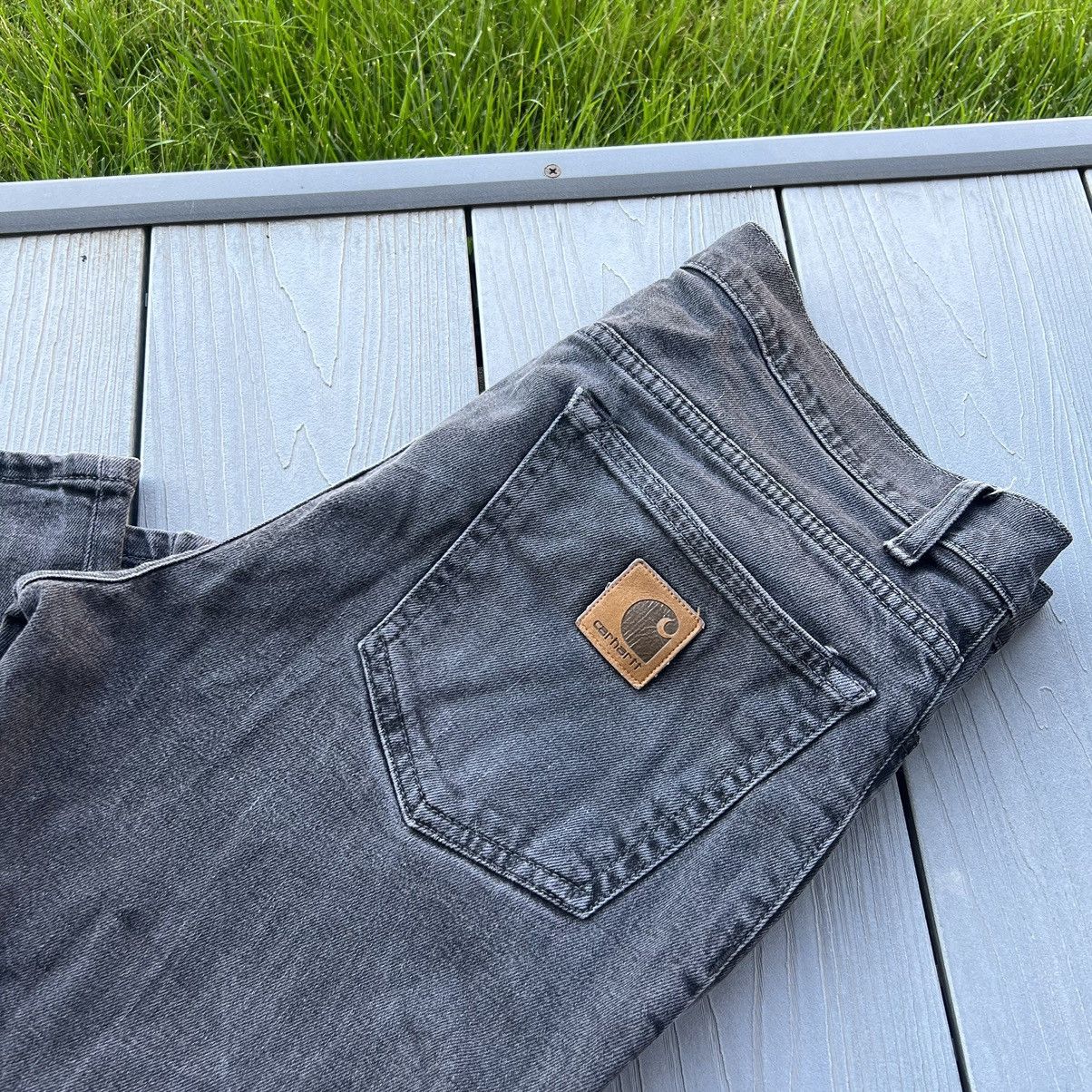 Carhartt × Vintage Carhartt WIP Sonic Pant Grey Washed Jeans 33x32 Size US 33 - 1 Thumbnail