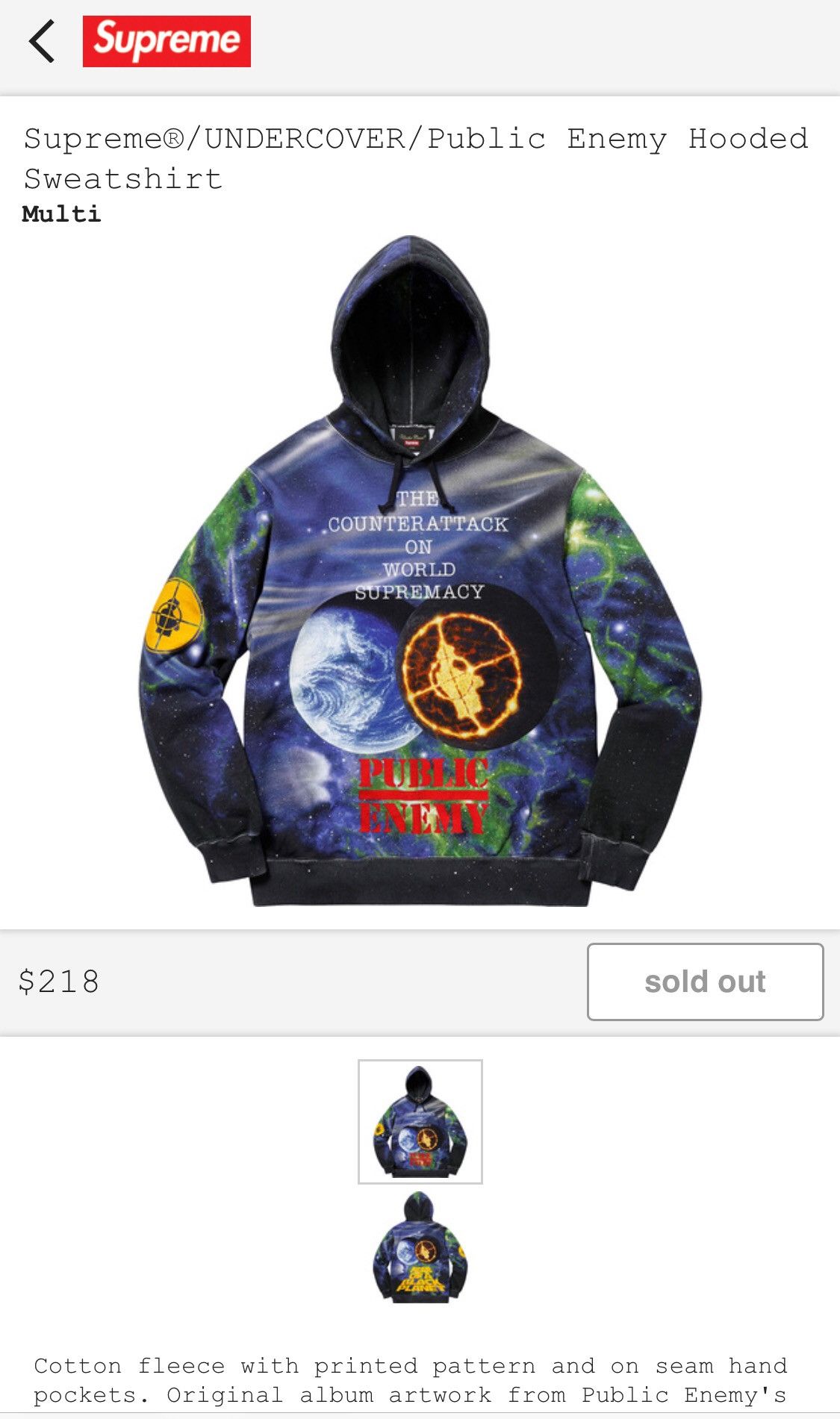 Public Enemy Supreme Undercover Public Enemy x Supreme x Undercover Hoodie Grailed