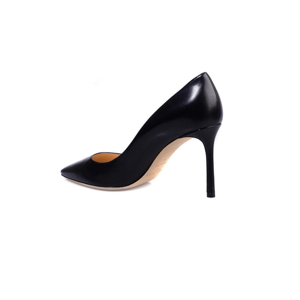 JIMMY CHOO BLACK LEATHER PUMP SIZE 40