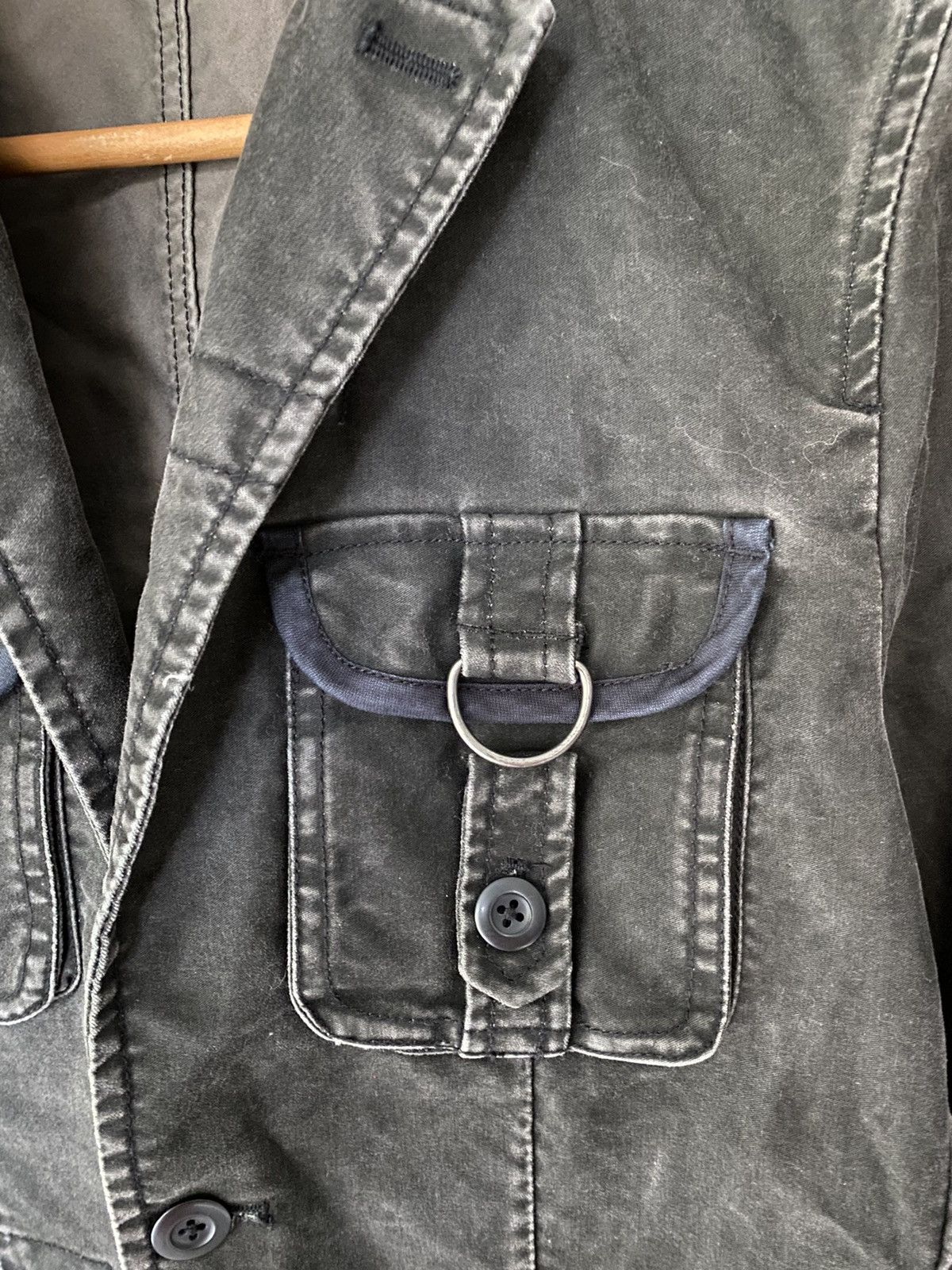 Japanese Brand EDGE Rupert Wax wash faded Multipocket jacket Size US S / EU 44-46 / 1 - 7 Thumbnail