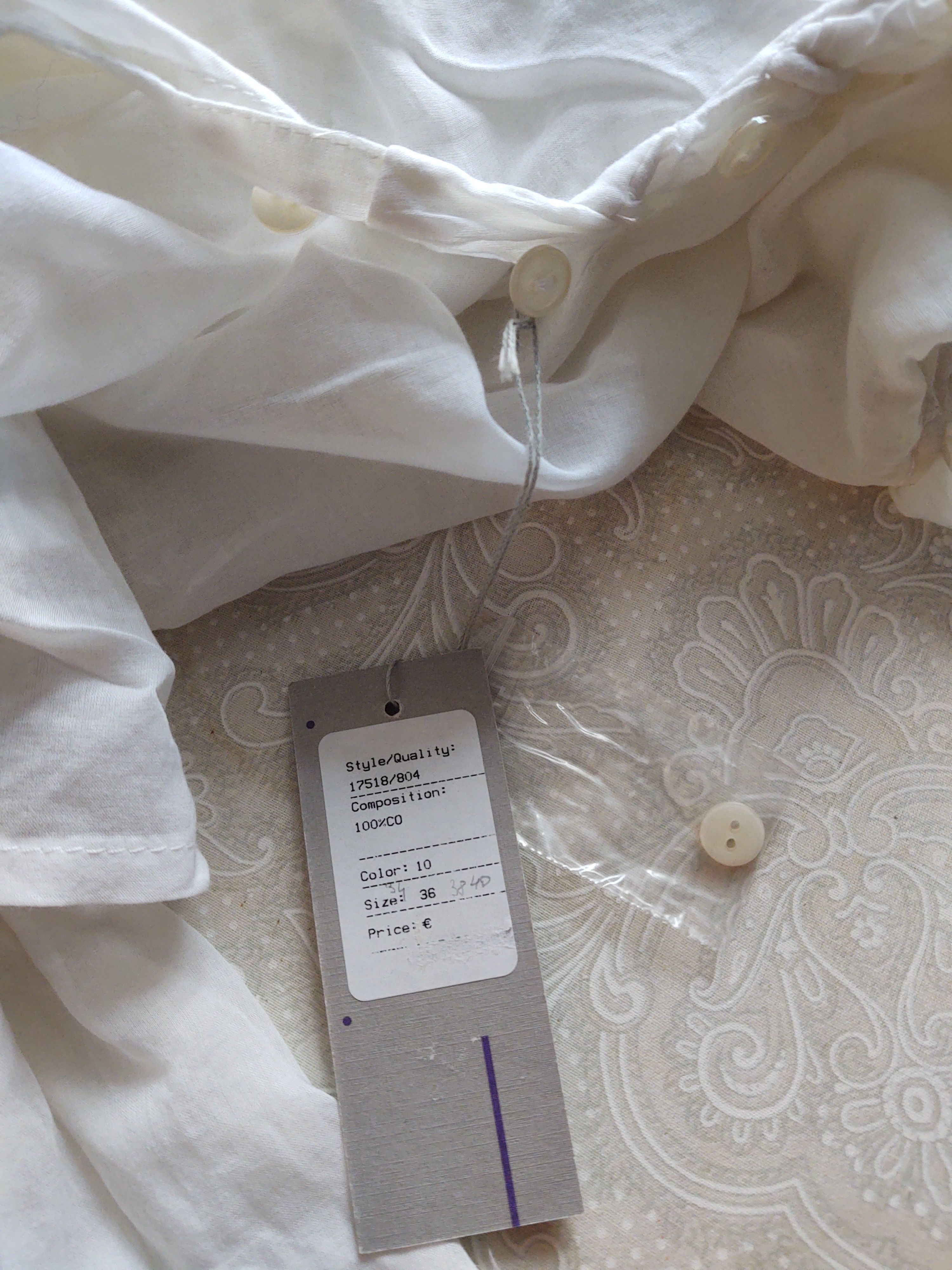 Other White Airy Cotton Blouse US Sz XS NEW condition UK sz 10 Size XS / US 0-2 / IT 36-38 - 5 Thumbnail