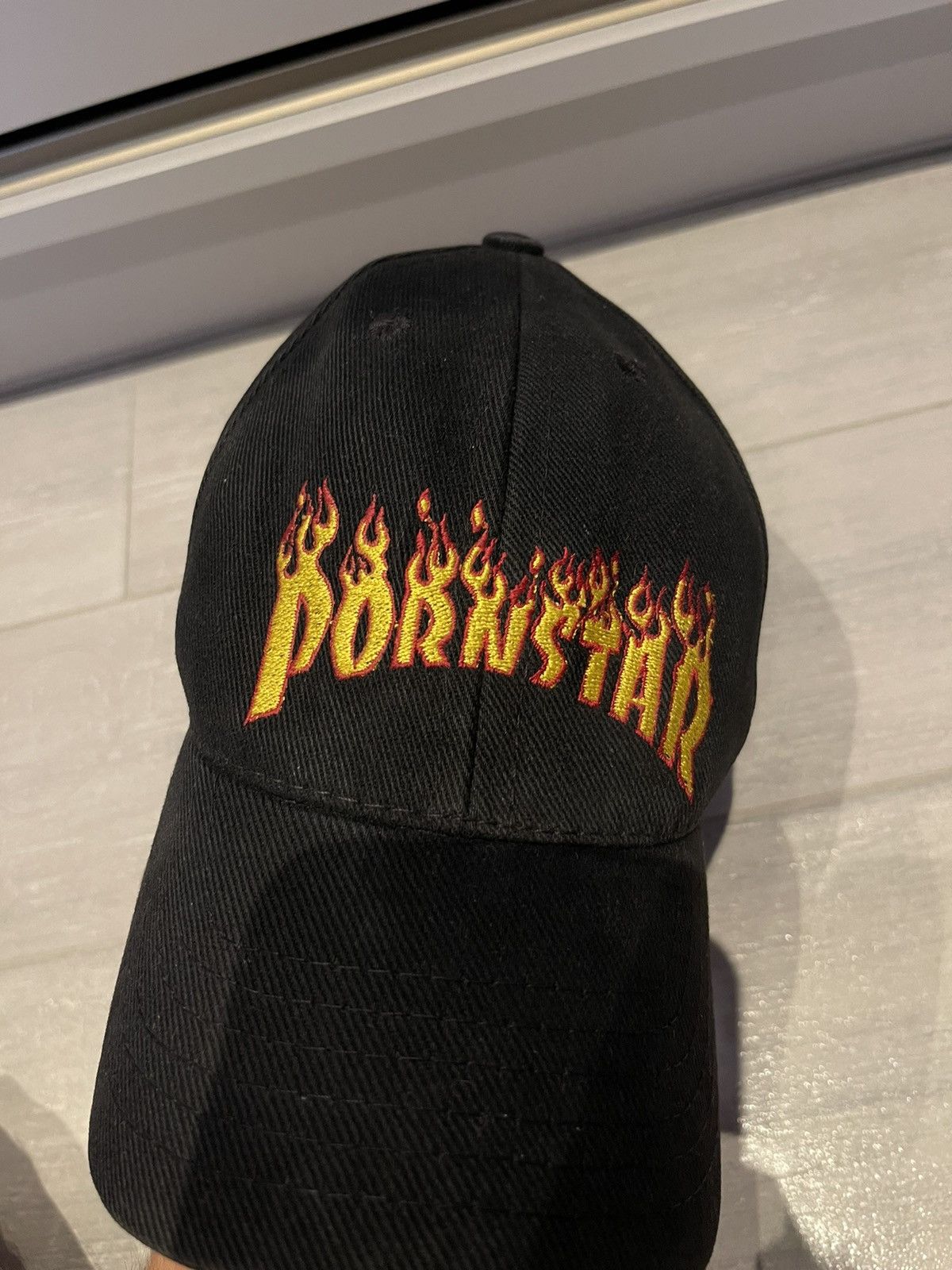 Vintage Hat Porn Star Pornstar Flame Trasher - Rare , 90s , y2k ! Size ONE SIZE - 3 Thumbnail