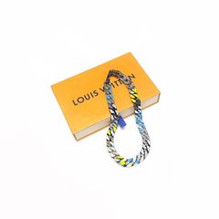 Sold at Auction: Louis Vuitton Chain Links Patches Necklace