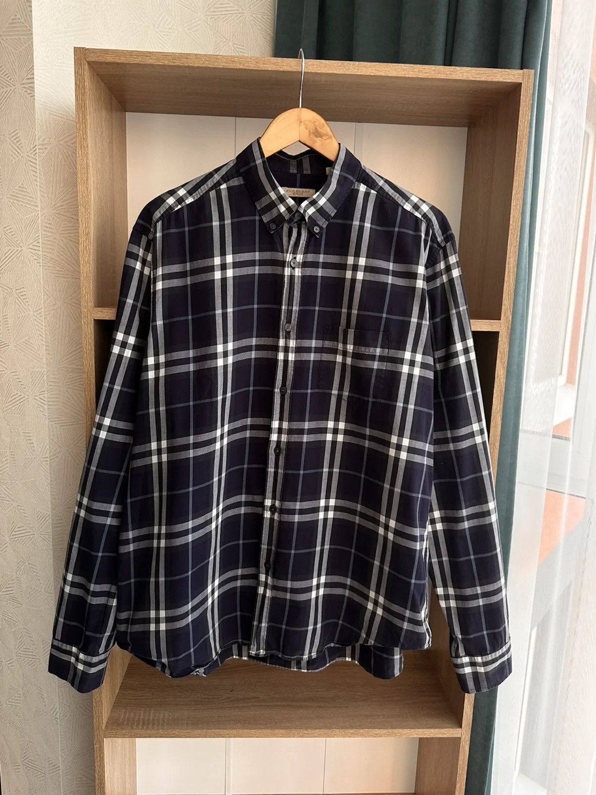 Vintage Burberry Nova Check Navy Shirt