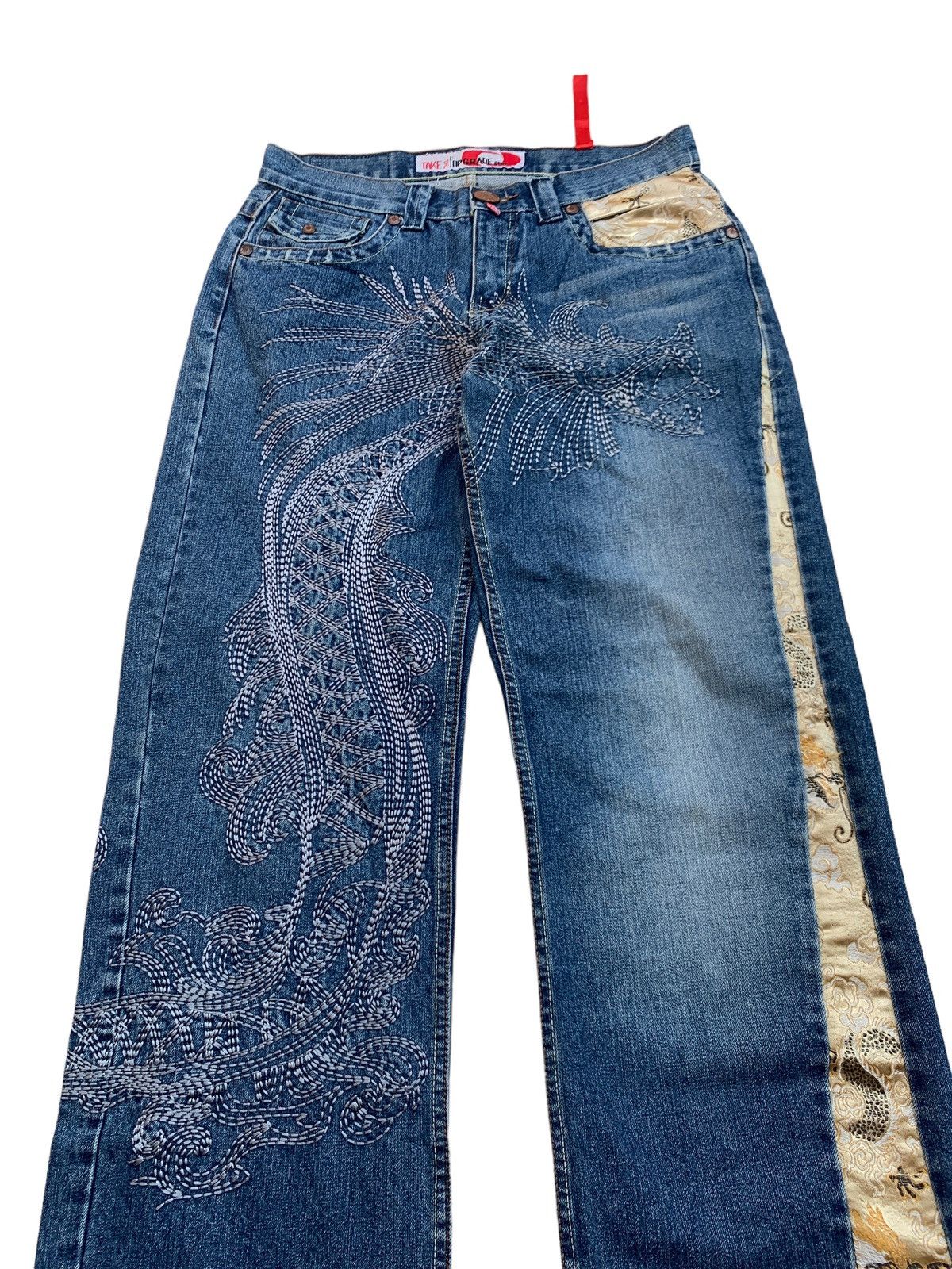 Japanese Brand Vintage Karakuri tamashii japanese denim baggy jeans Size US 34 / EU 50 - 7 Thumbnail