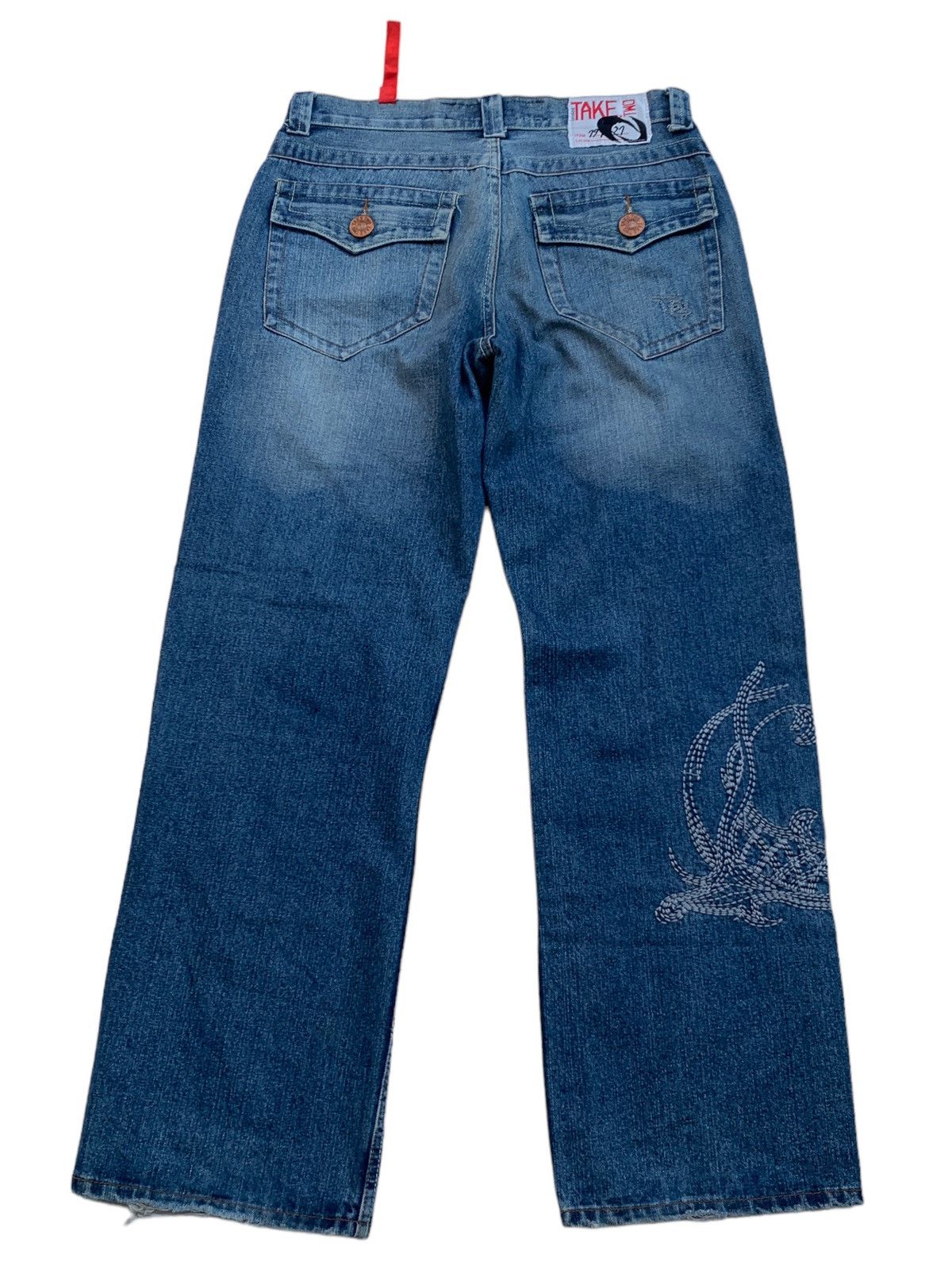 Japanese Brand Vintage Karakuri tamashii japanese denim baggy jeans Size US 34 / EU 50 - 4 Thumbnail