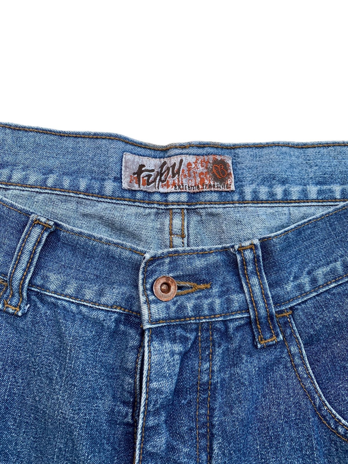Japanese Brand Vintage Karakuri tamashii japanese denim baggy jeans Size US 34 / EU 50 - 8 Thumbnail