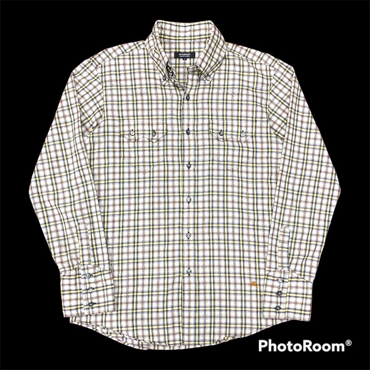 Vintage BURBERRY Black Label Western Shadow Plaid Checkered