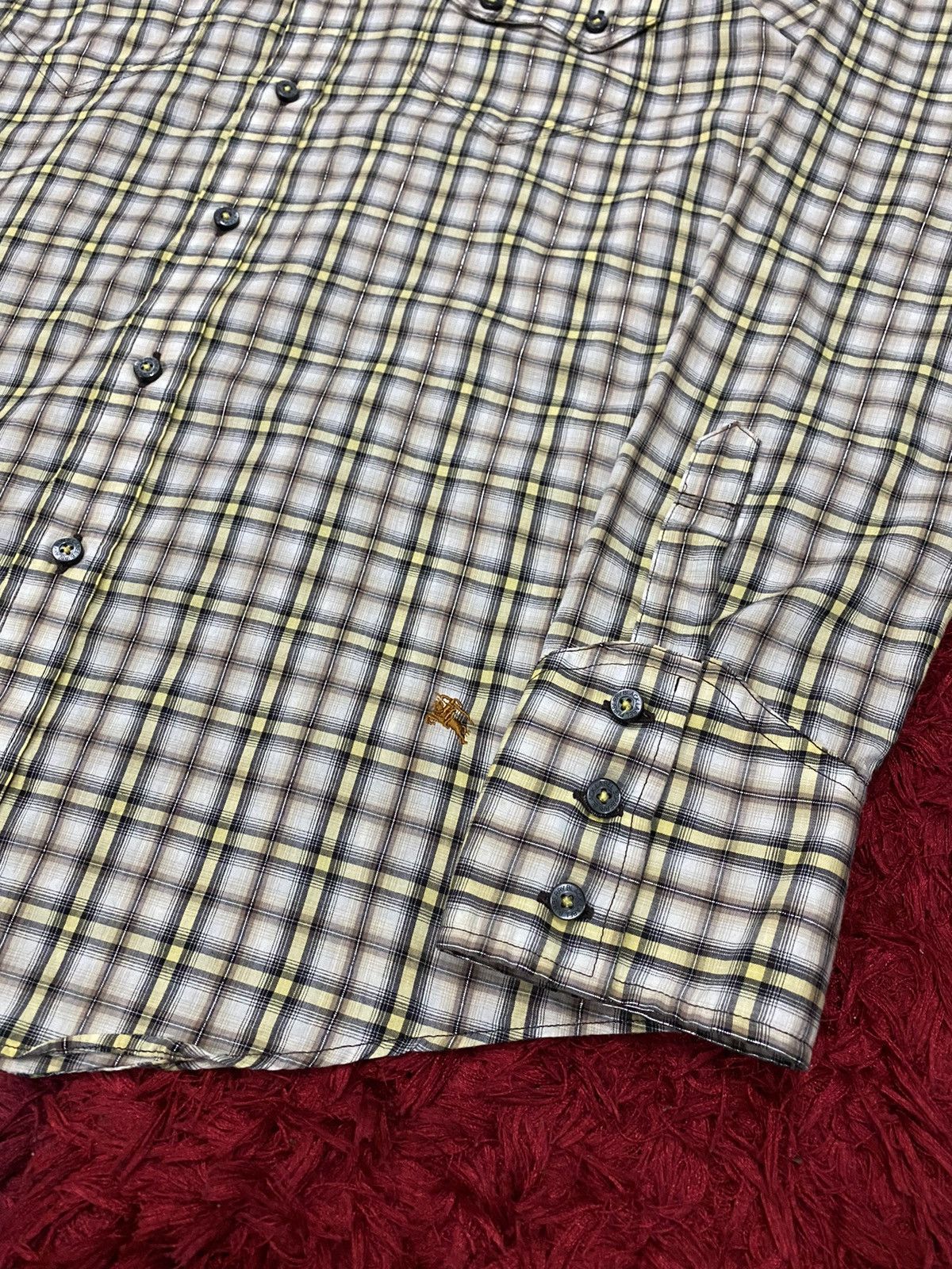 Burberry Vintage BURBERRY Black Label Western Shadow Plaid Checkered Size US M / EU 48-50 / 2 - 8 Thumbnail