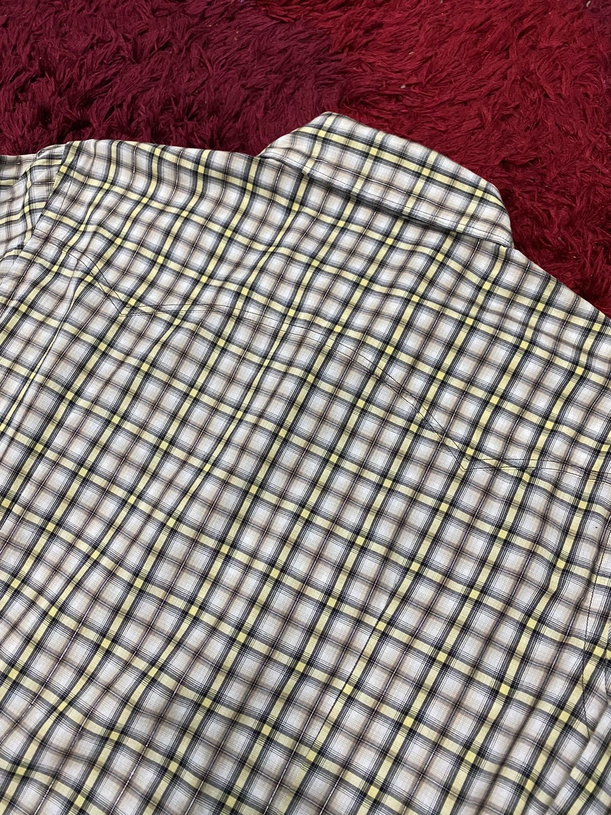 Burberry Vintage BURBERRY Black Label Western Shadow Plaid Checkered Size US M / EU 48-50 / 2 - 16 Thumbnail