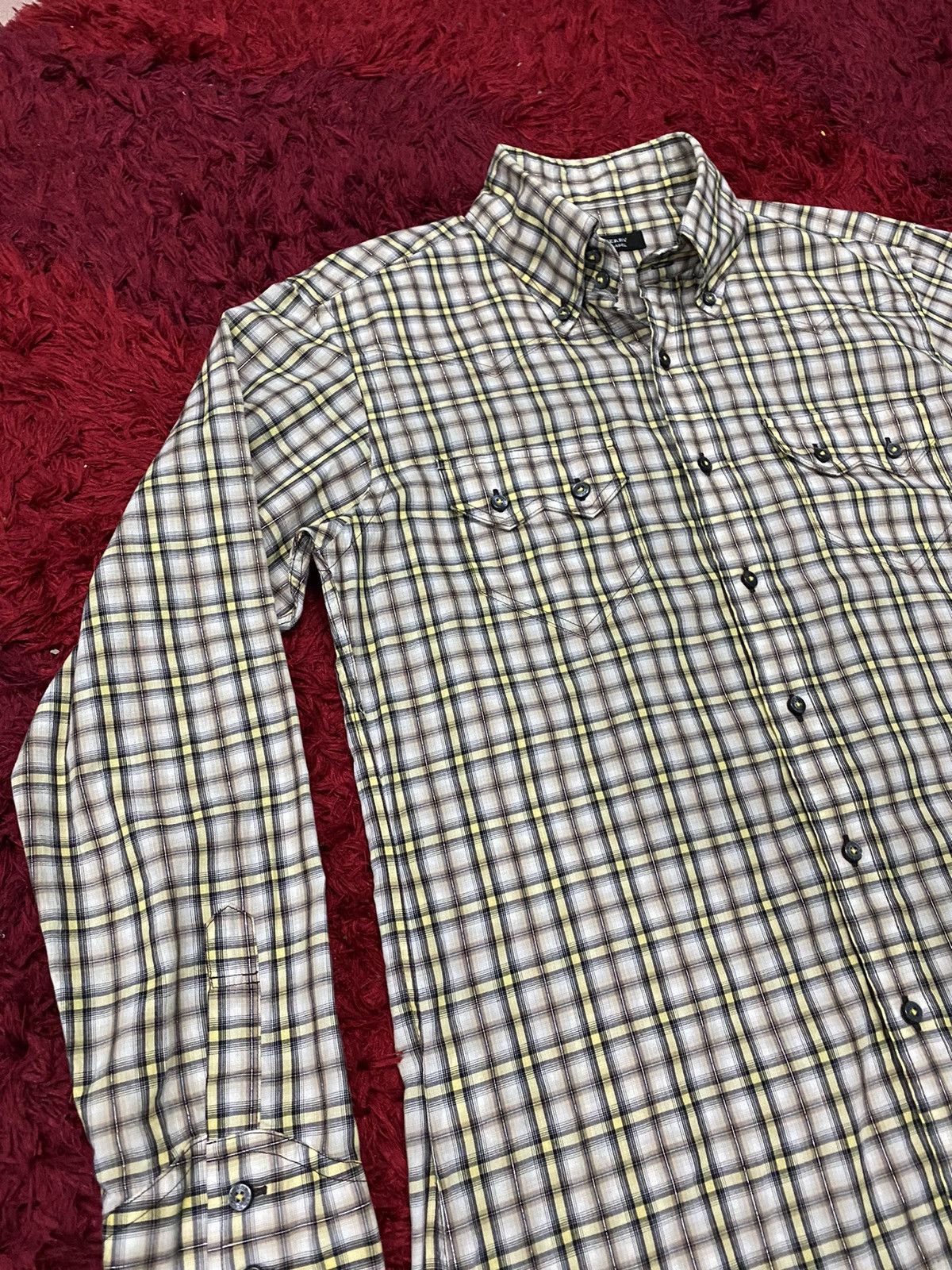 Burberry Vintage BURBERRY Black Label Western Shadow Plaid Checkered Size US M / EU 48-50 / 2 - 12 Thumbnail