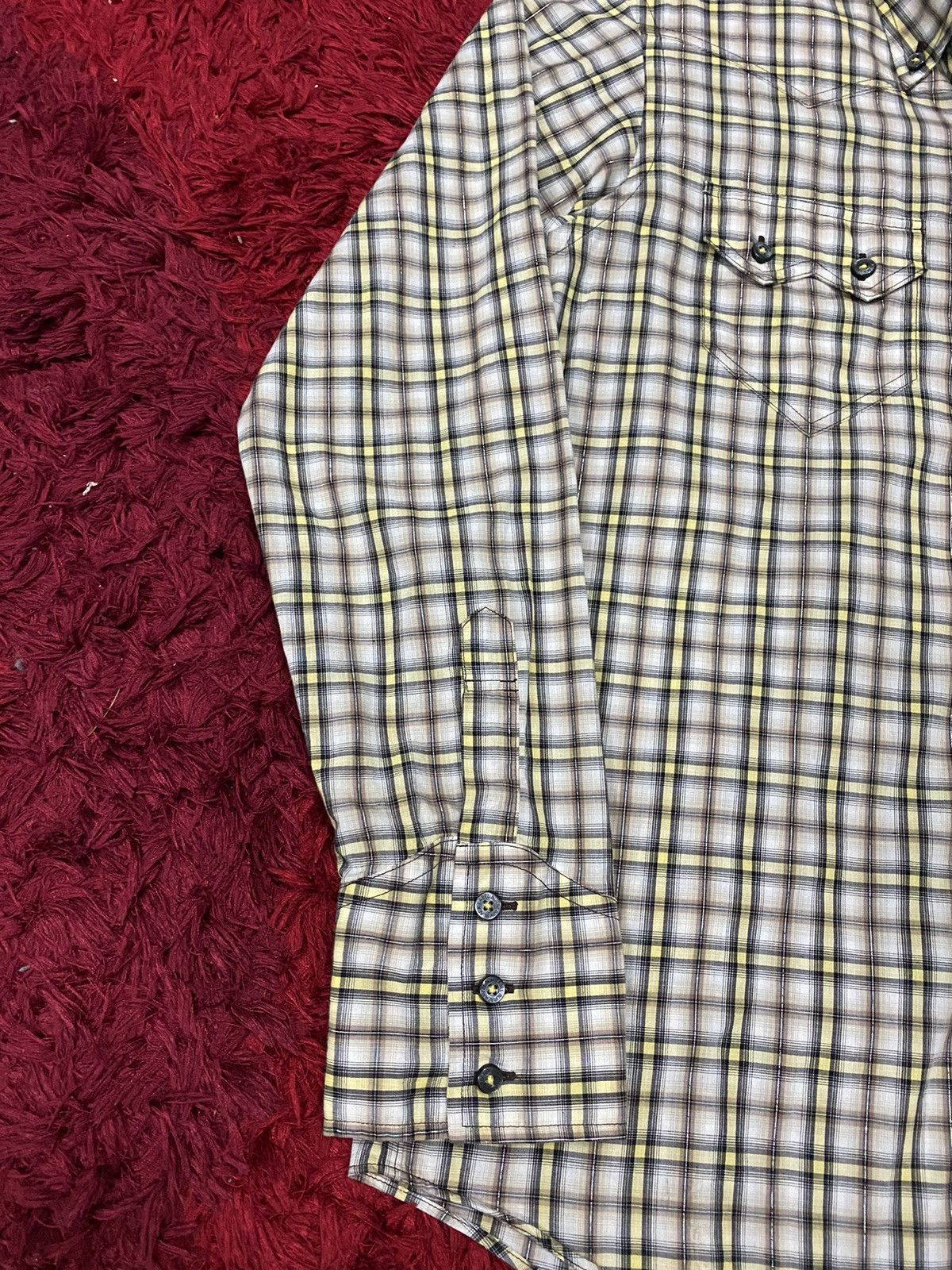Burberry Vintage BURBERRY Black Label Western Shadow Plaid Checkered Size US M / EU 48-50 / 2 - 9 Thumbnail