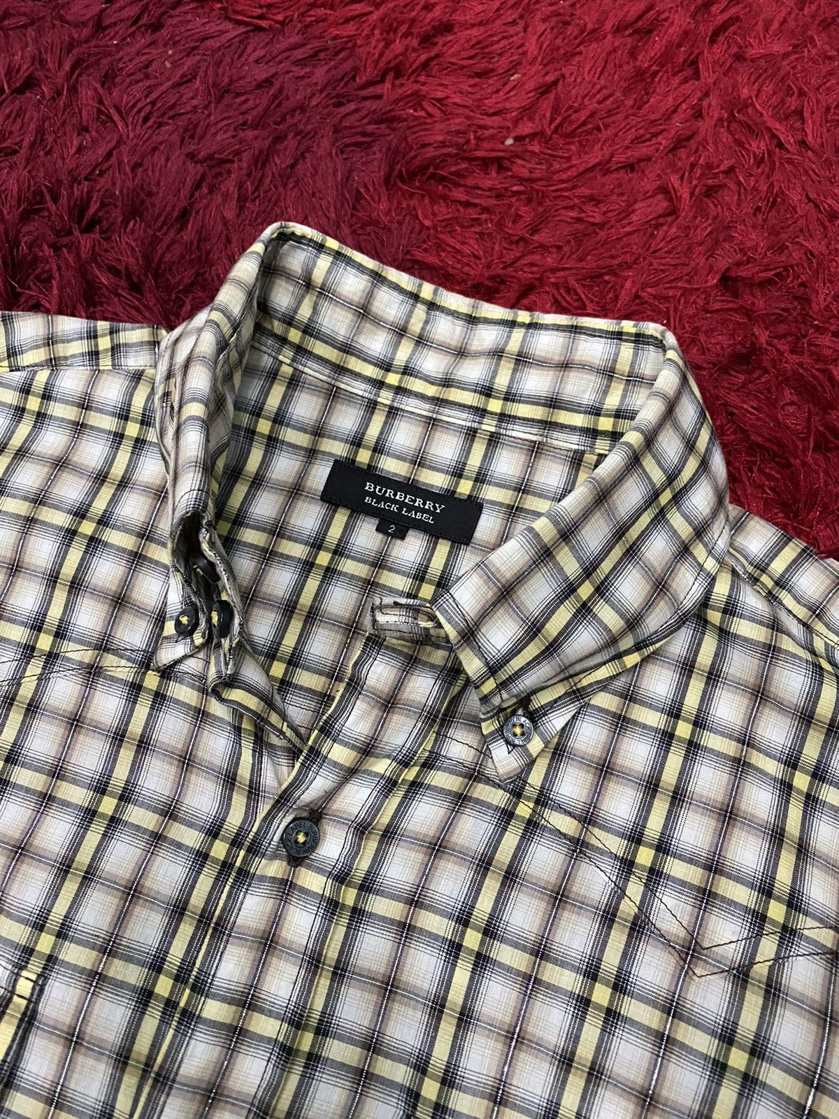 Burberry Vintage BURBERRY Black Label Western Shadow Plaid Checkered Size US M / EU 48-50 / 2 - 4 Thumbnail