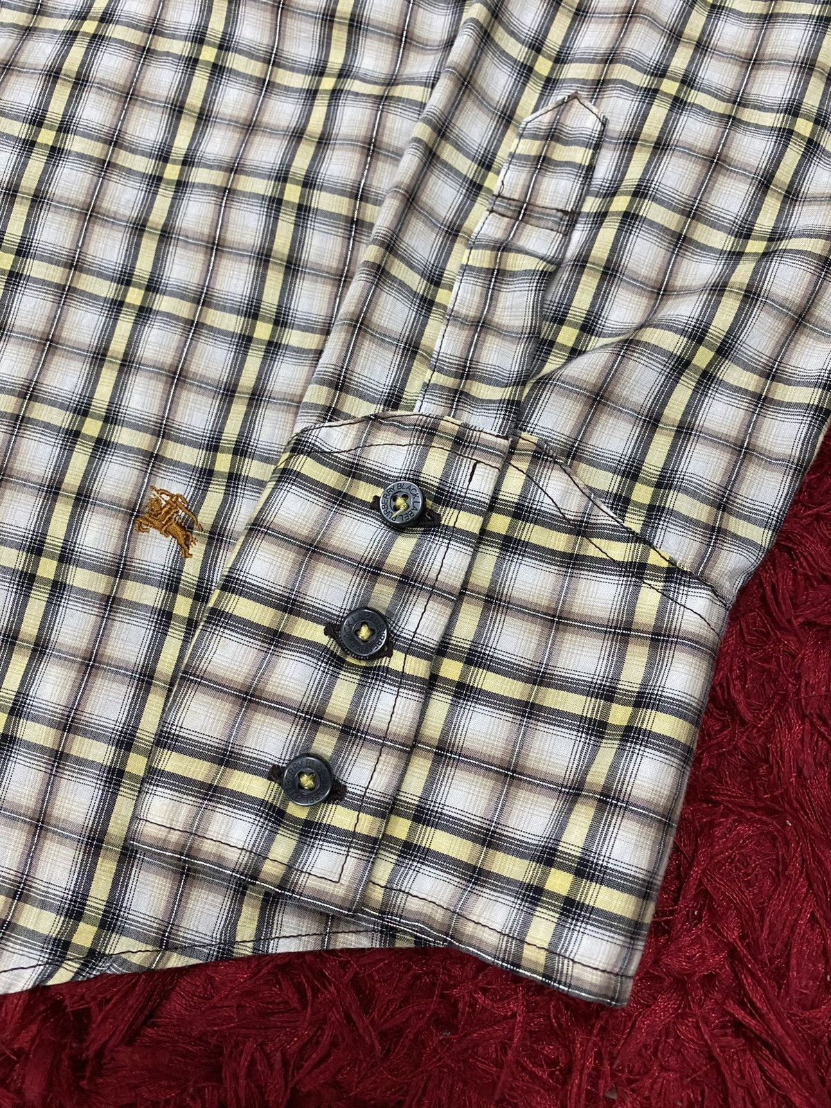 Burberry Vintage BURBERRY Black Label Western Shadow Plaid Checkered Size US M / EU 48-50 / 2 - 6 Thumbnail