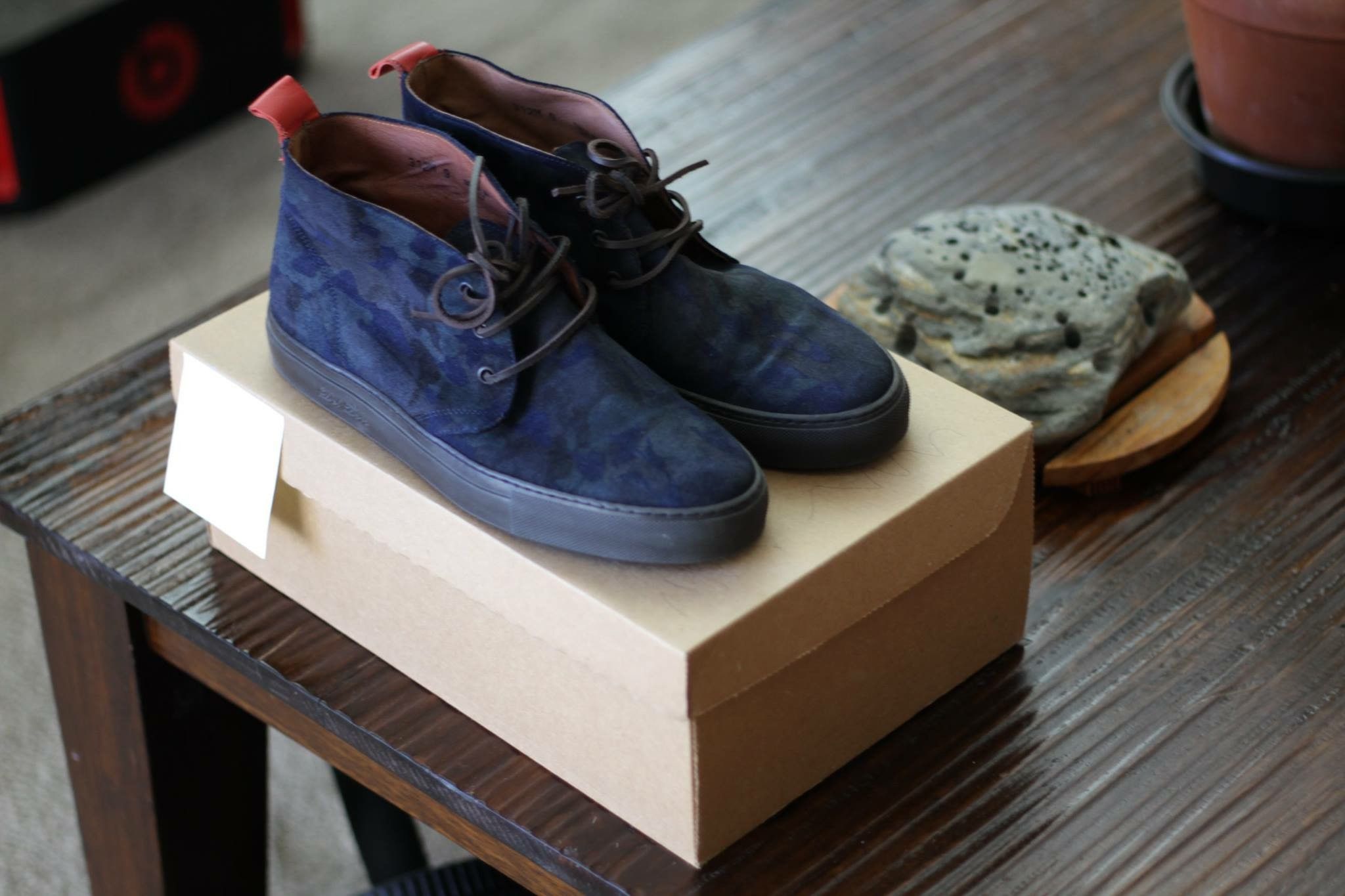 Del Toro DEL TORO NAVY CAMO CHUKKA SNEAKER | Grailed