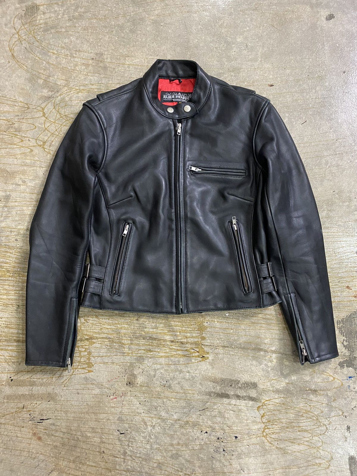 Ekam 90s Damm Flapper Japan Rider Cowhide leatherJacket Size S / US 4 / IT 40 - 2 Thumbnail
