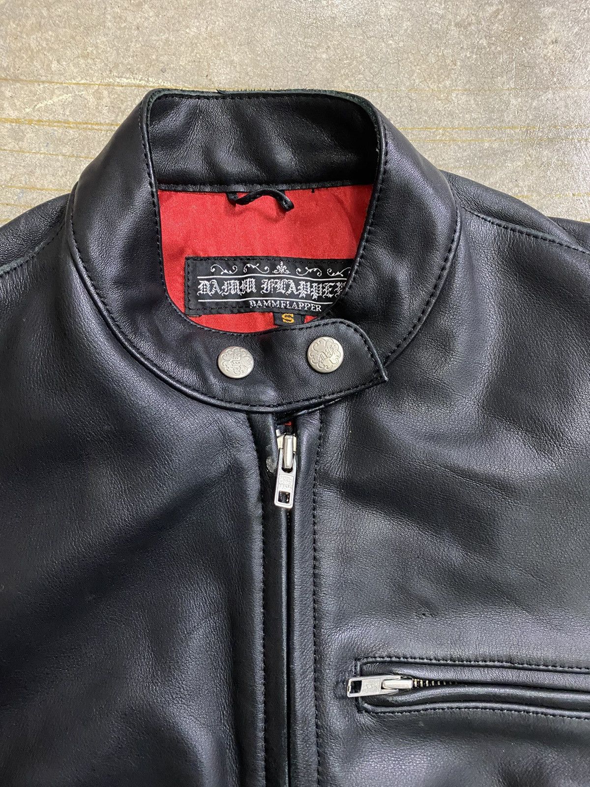 Ekam 90s Damm Flapper Japan Rider Cowhide leatherJacket Size S / US 4 / IT 40 - 5 Thumbnail