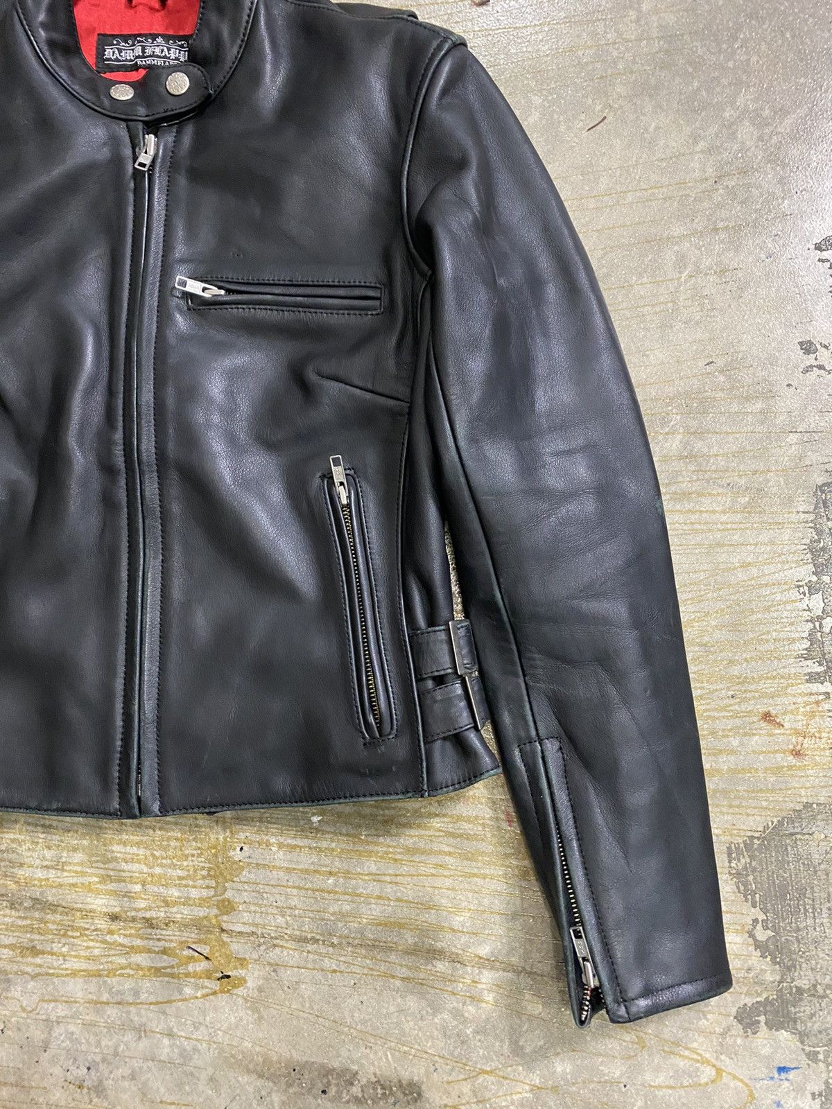 Ekam 90s Damm Flapper Japan Rider Cowhide leatherJacket Size S / US 4 / IT 40 - 4 Thumbnail