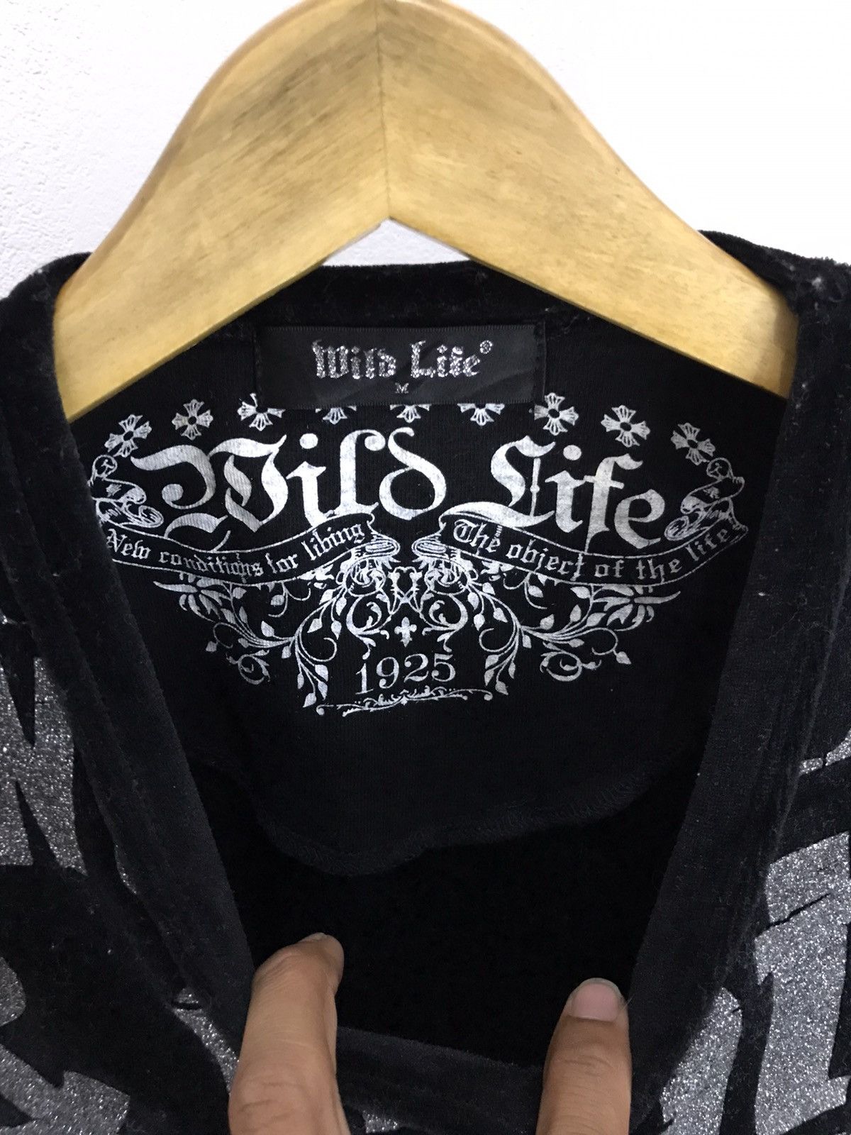 If Six Was Nine × Japanese Brand × Le Grande Bleu (L.G.B.) WILD LIFE BLACK VELVET LONG SLEEVE SHIRTS JAPANESE BRAND Size US M / EU 48-50 / 2 - 4 Thumbnail