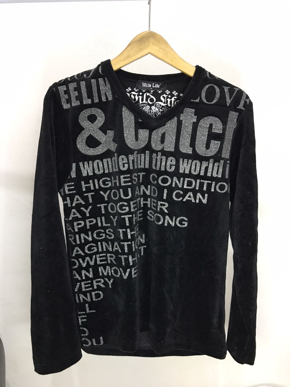 If Six Was Nine × Japanese Brand × Le Grande Bleu (L.G.B.) WILD LIFE BLACK VELVET LONG SLEEVE SHIRTS JAPANESE BRAND Size US M / EU 48-50 / 2 - 1 Thumbnail