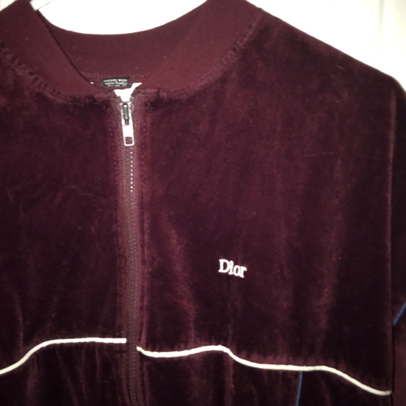 Vintage Christian Dior Monsieur popular Velour Track Jacket