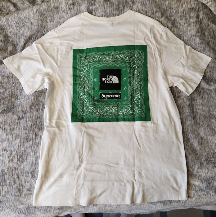 Supreme Supreme The North Face Bandana Tee White | Grailed