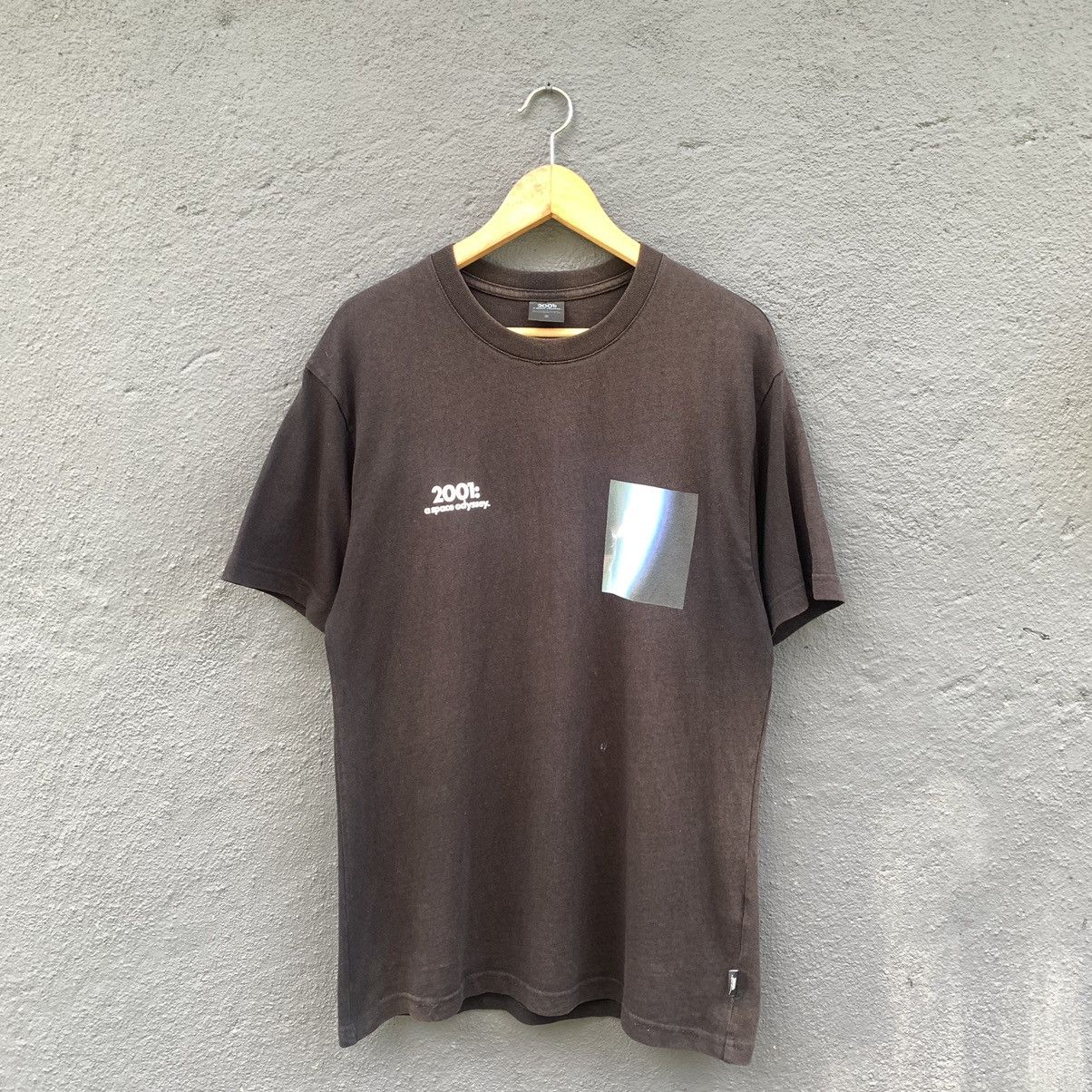 image of Gu x Movie Thrashed Faded 2001 A Space Odyssey Movie Tee in Black, Men's (Size Medium)