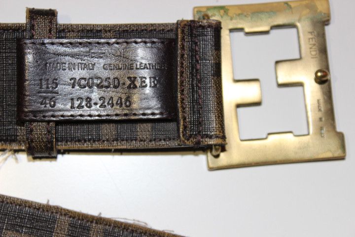 Fendi fashion college zucca belt