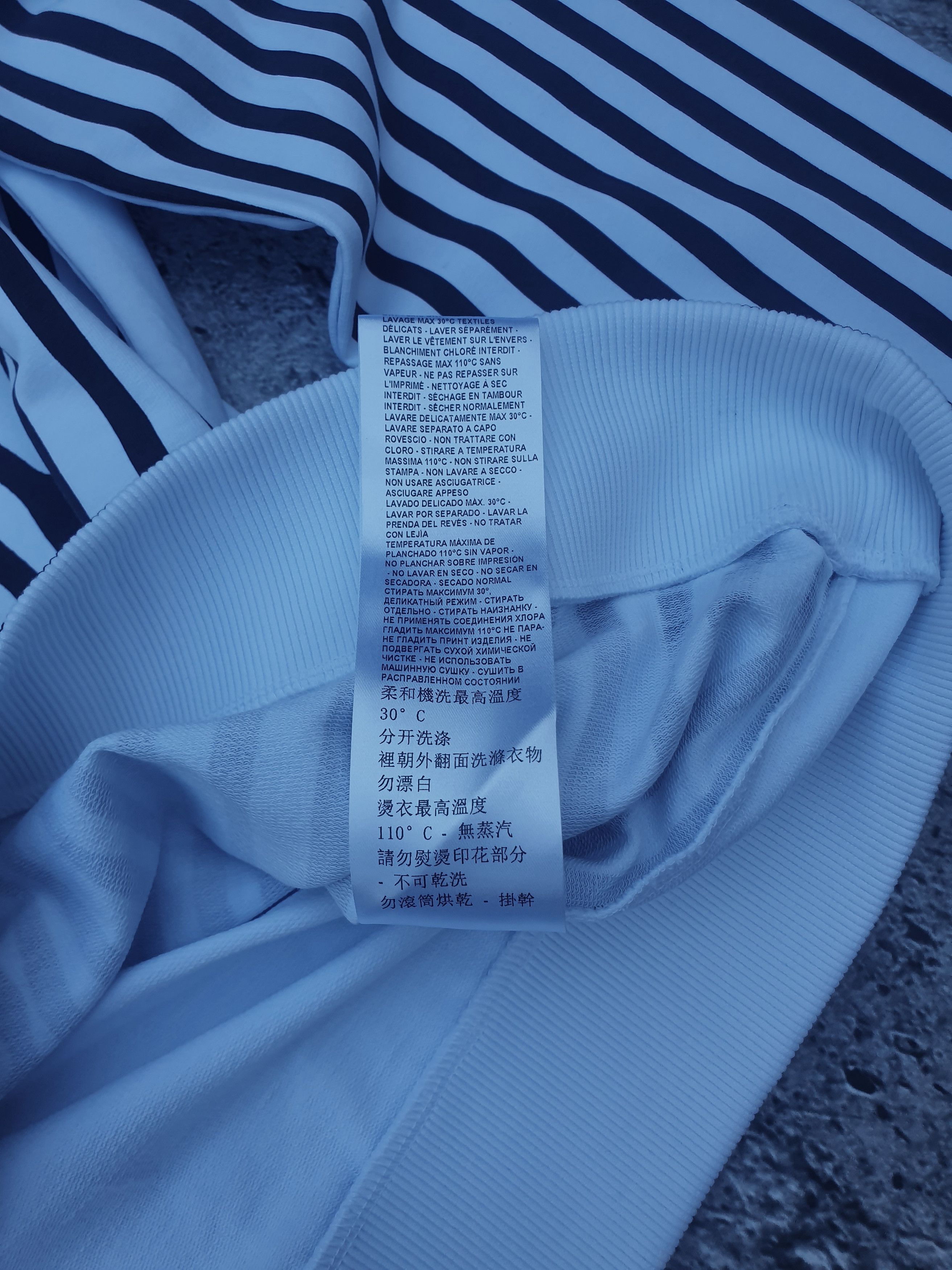 Dirk Bikkembergs Dirk Bikkembergs face distorted stripe sweatshirt Size US XL / EU 56 / 4 - 10 Thumbnail