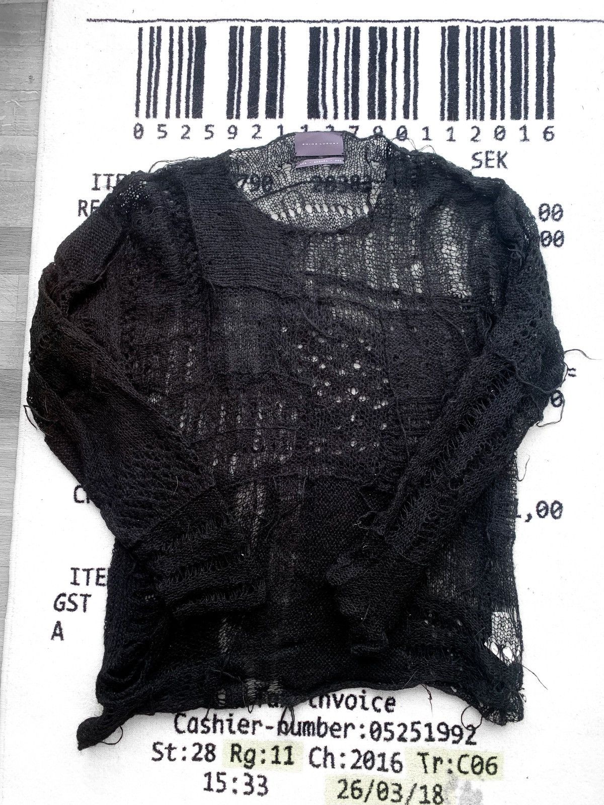 image of Shine Luxury Shineluxury Thetris Knit in Black, Men's (Size Large)