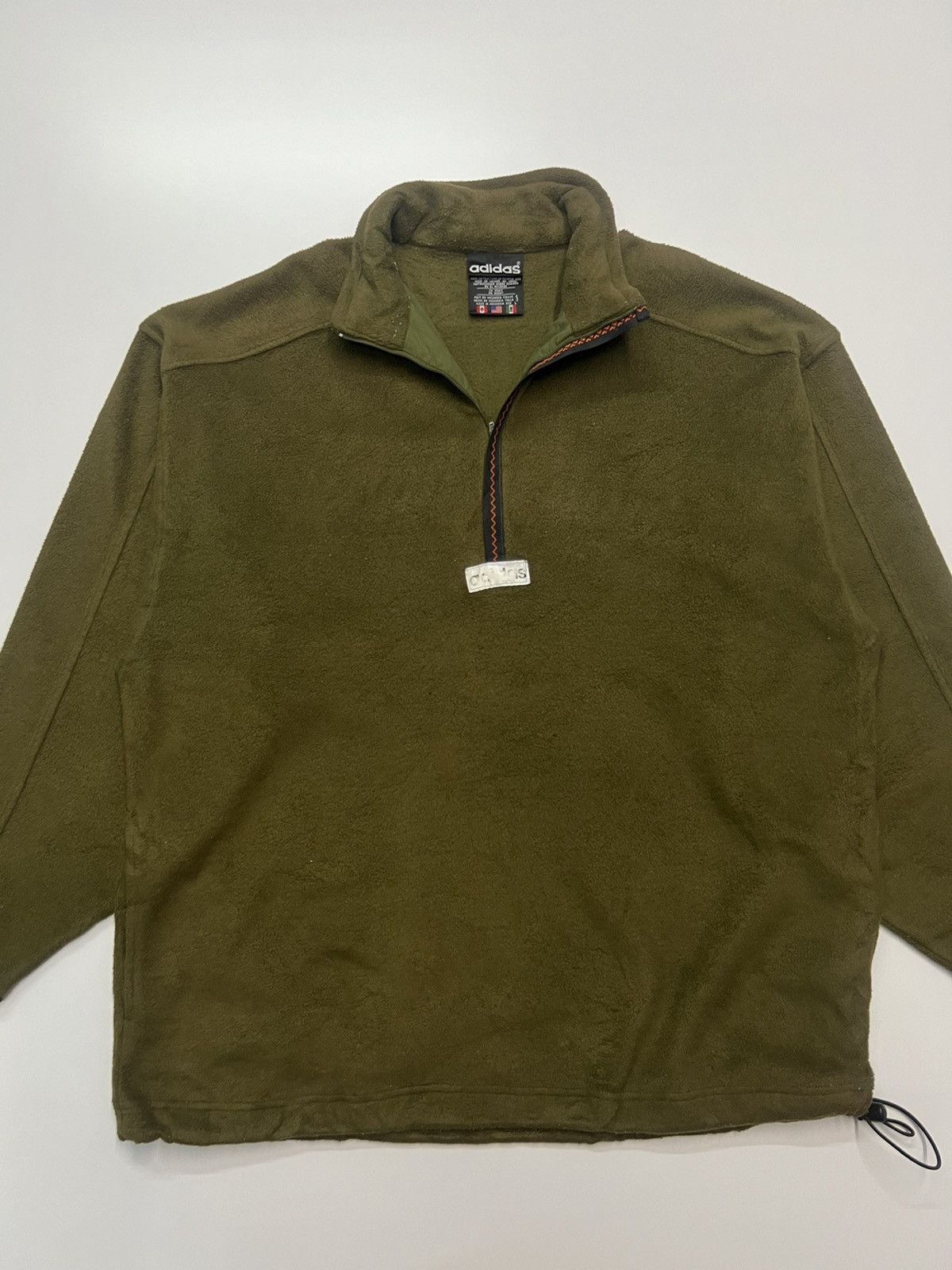 Adidas 🔥VINTAGE ADIDAS HALF ZIPPER FLEECE JACKET Size US L / EU 52-54 / 3 - 1 Thumbnail