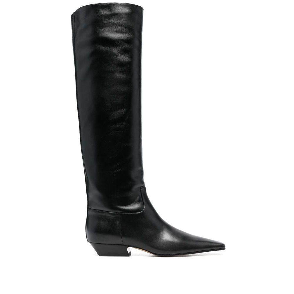 KHAITE BLACK MARFA KNEE BOOTS SIZE 41