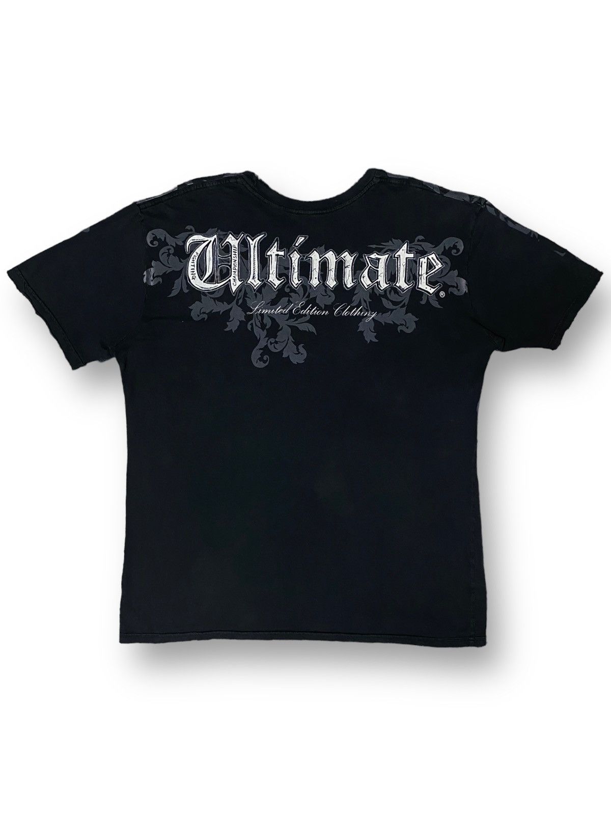 20471120 × Affliction Ultimate UFC Art King Skeleton Wings With Crown Distressed Size US XL / EU 56 / 4 - 4 Thumbnail