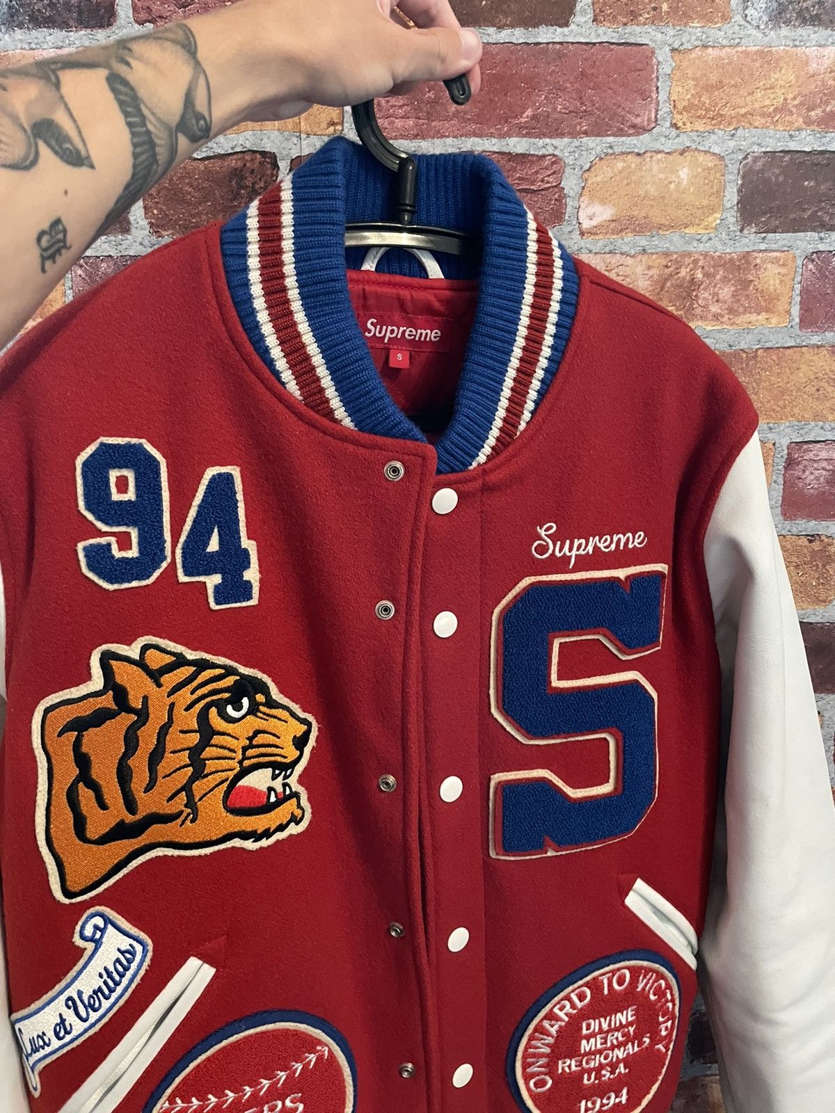 Supreme 2009 Supreme Tiger Varsity Jacket Size US S / EU 44-46 / 1 - 2 Thumbnail