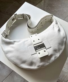 Dior Demi Lune Flap Bag in Chalk White