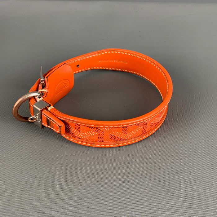 Goyard Dog Collar Orange Monogram Coated Canvas Leather Goods Grailed
