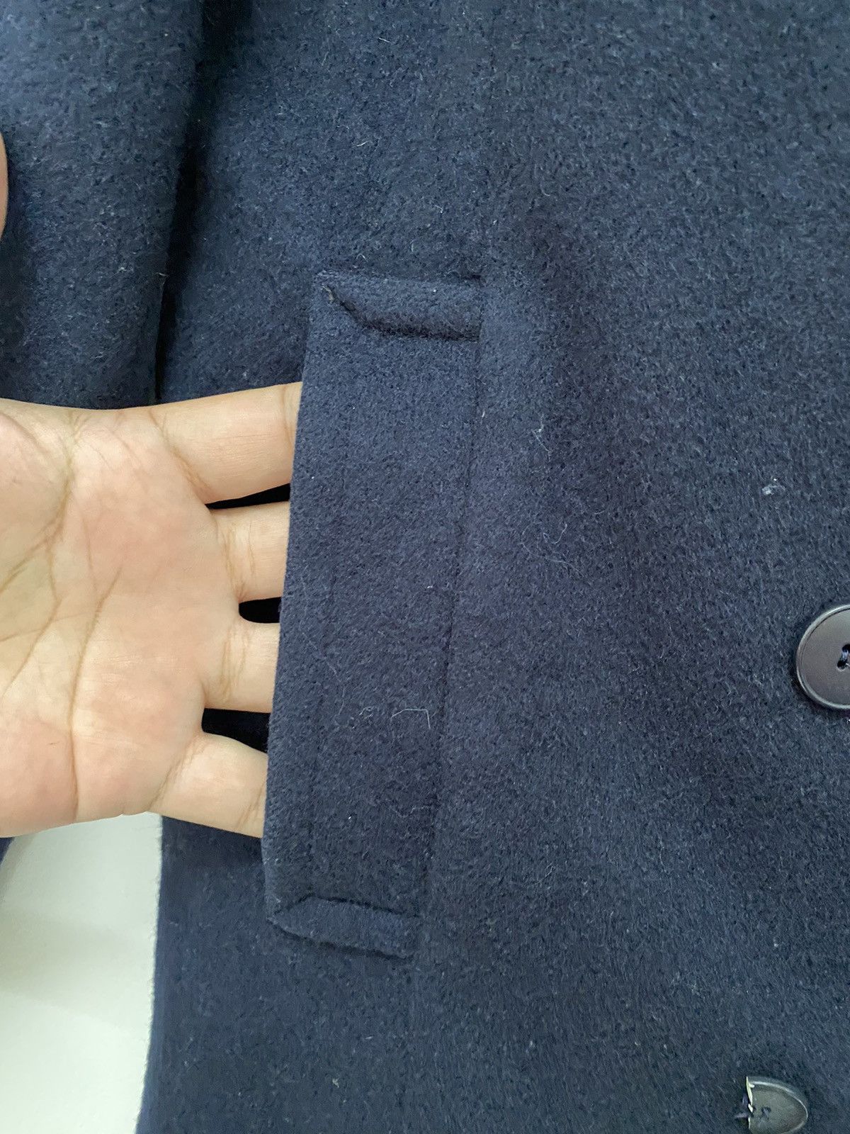 Designer × agnes b. Vintage Agnes B trench coats wool double collar jacket Size US M / EU 48-50 / 2 - 7 Thumbnail