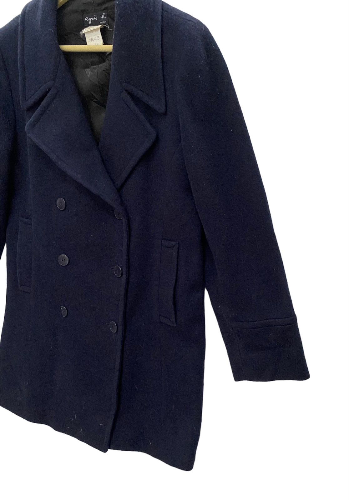 Designer × agnes b. Vintage Agnes B trench coats wool double collar jacket Size US M / EU 48-50 / 2 - 4 Thumbnail