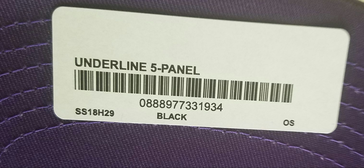 Supreme Supreme Underline Hat 5 Panel Black and Purple | Grailed