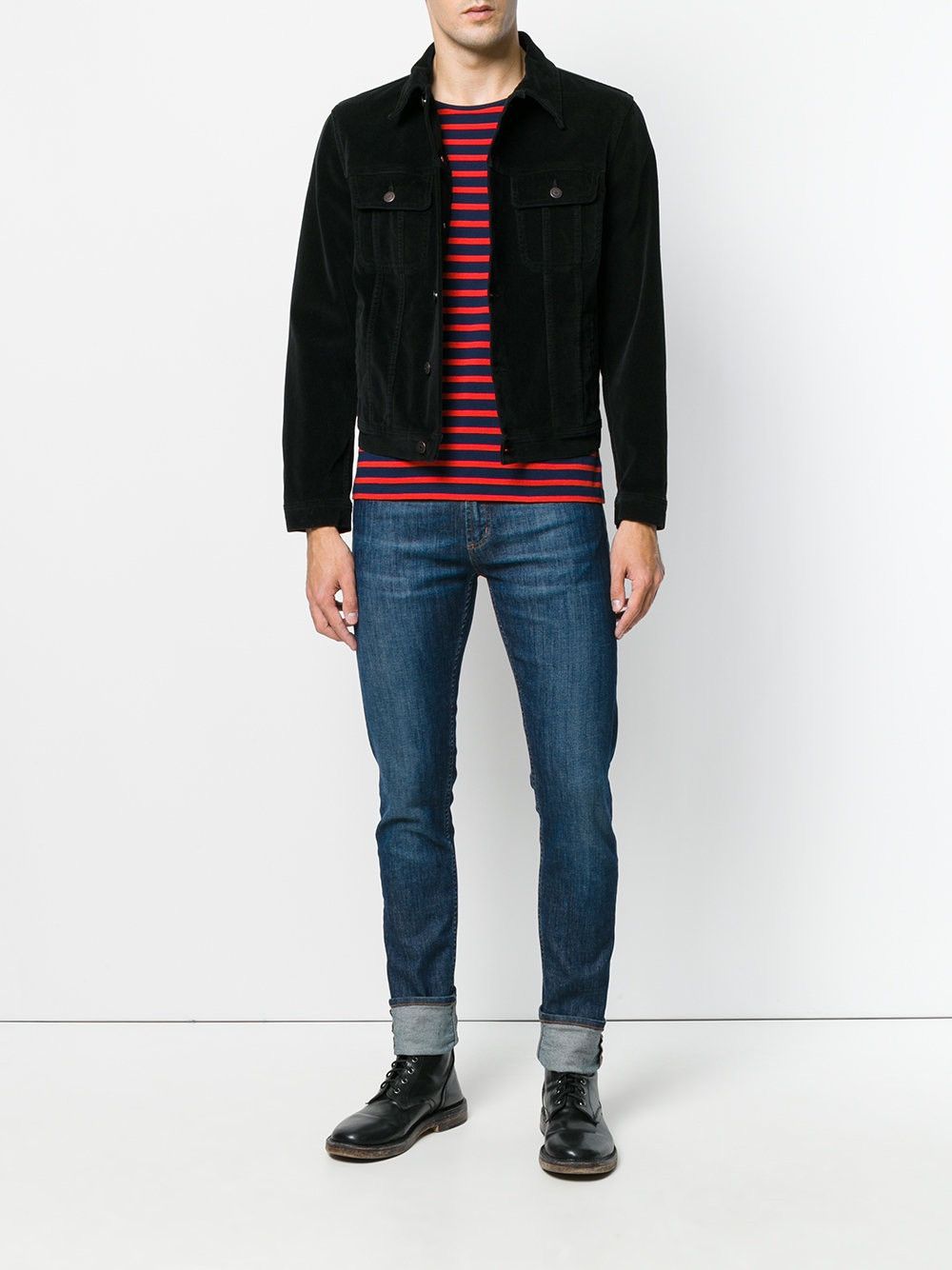 Stella McCartney Black Velvet Trucker Jacket Size US S / EU 44-46 / 1 - 2 Thumbnail