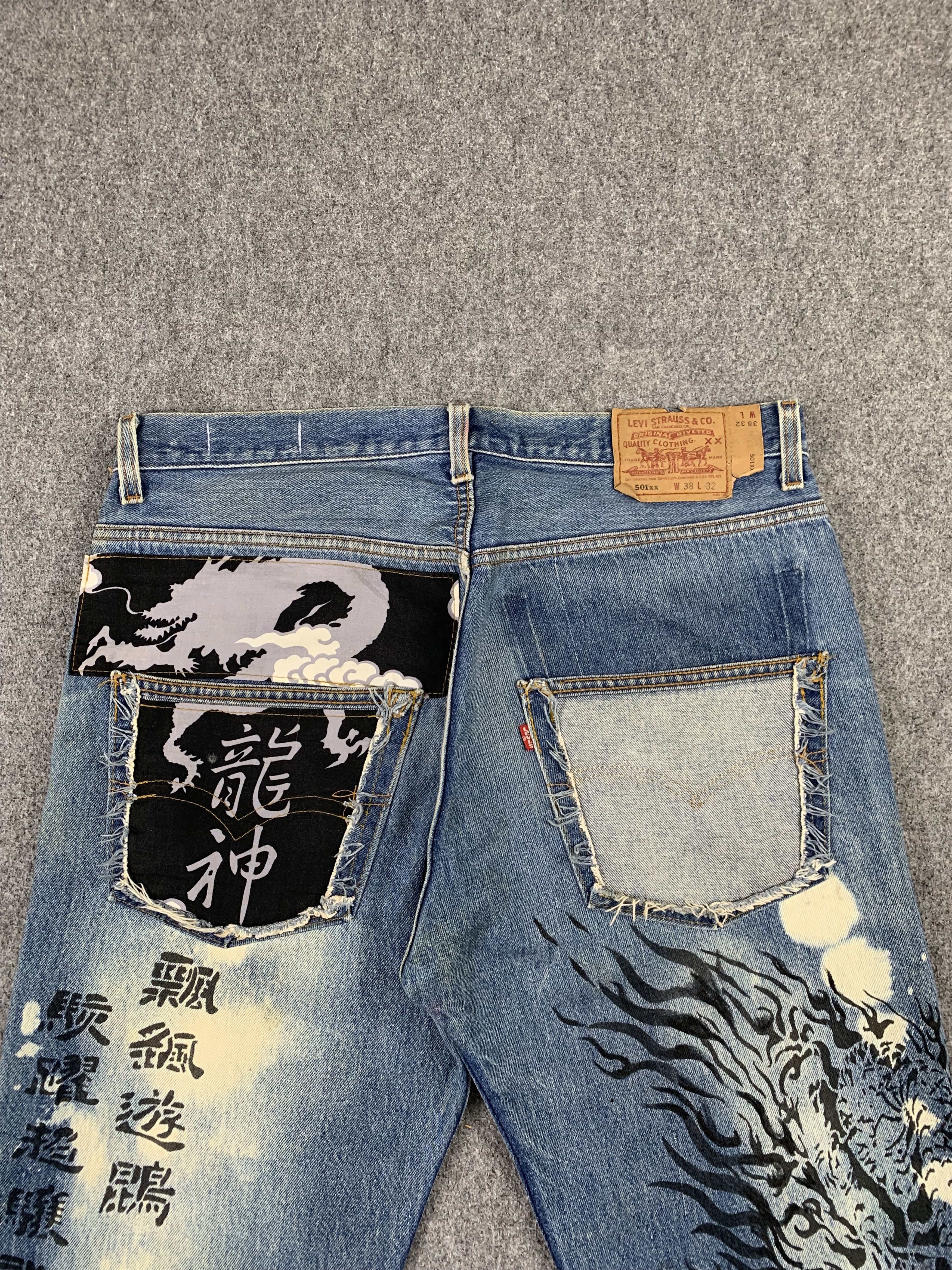 Levi's Steal!! Vintage Levis 501 DISTRESSED Jeans DP1935 Size US 36 / EU 52 - 4 Thumbnail