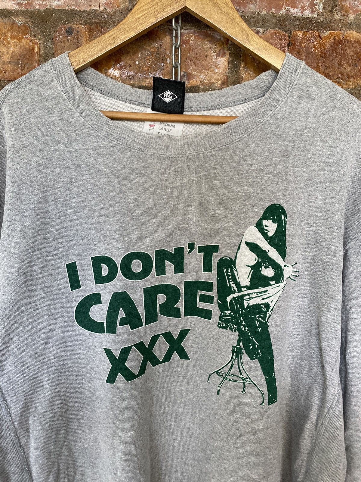Hysteric Glamour 90s HG I don’t care sweatshirt Size US L / EU 52-54 / 3 - 3 Thumbnail